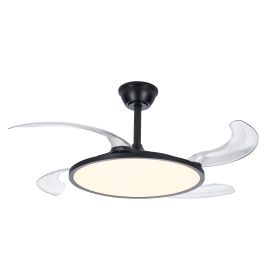 42 Inch Retractable Ceiling Fan,Low Profile Ceiling Fan with Light and Remote