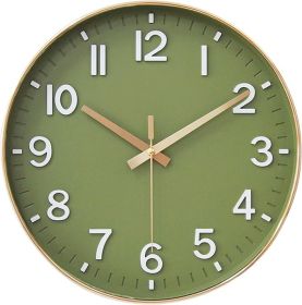 Wall Clocks Battery Operated,Wall Clock Green Gold