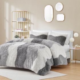 Twin/Twin XL Ombre Shaggy Faux Fur Comforter Set