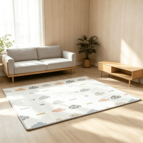 Foldable Double-Sided Gaming Mat 79x71 Inch Anti-Slip Waterproof